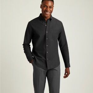 Bonobos Dark Charcoal Stretch Oxford Button Down Shirt Men’s M